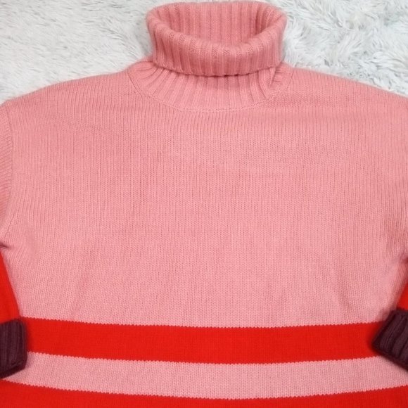 Ann Taylor Womens Sweater Turtleneck Pink XXL Wool Pullover Stretch Sweatshirt‎ - Picture 4 of 10